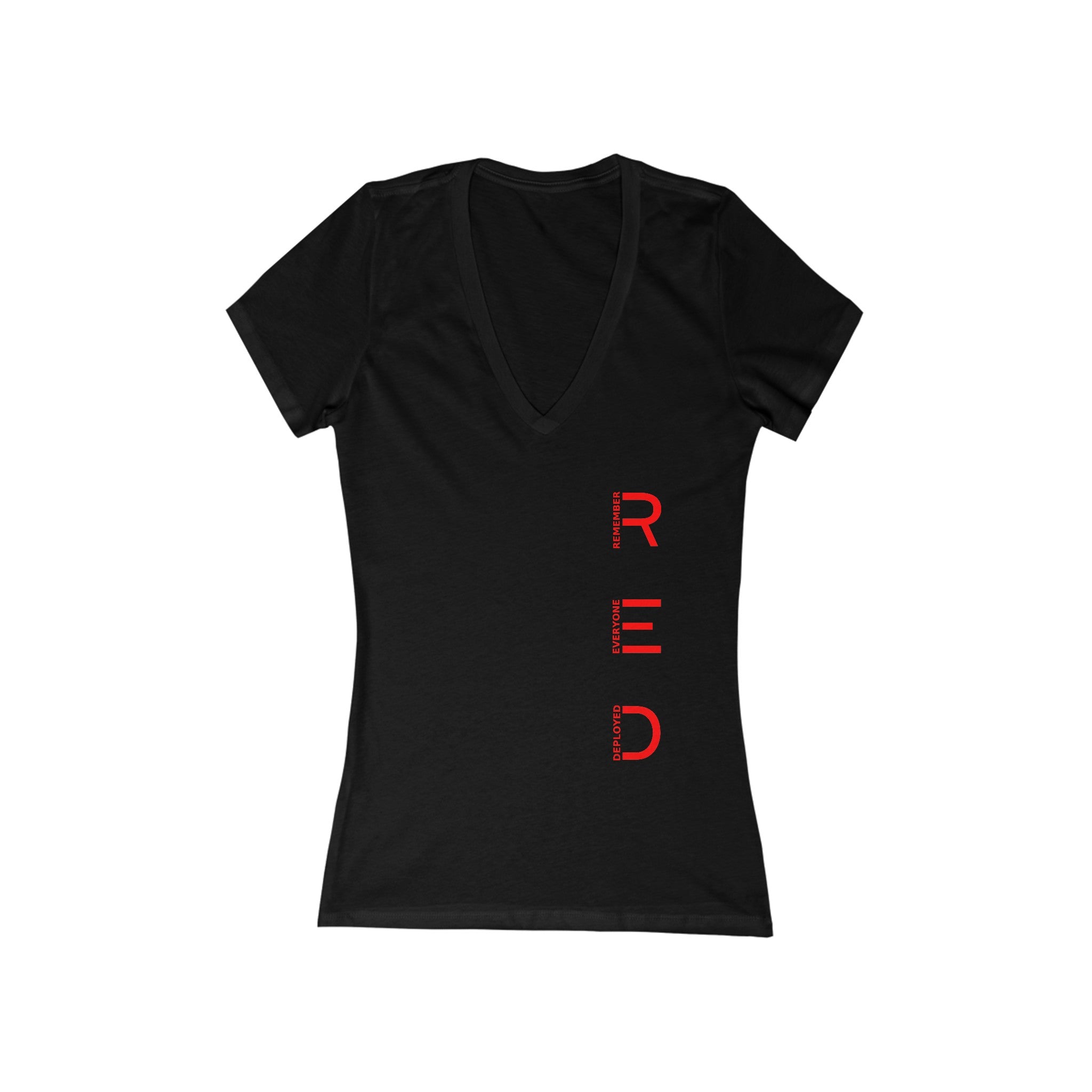 R.E.D. - Women's Jersey Deep V-Neck Tee