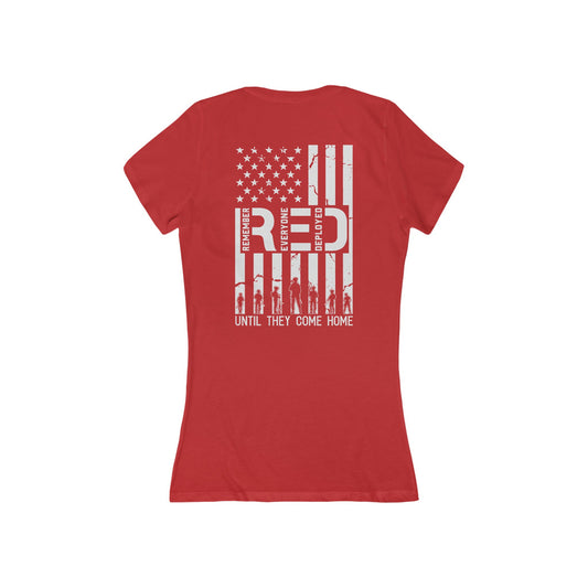 RED Friday - Women's Jersey Deep V-Neck Tee